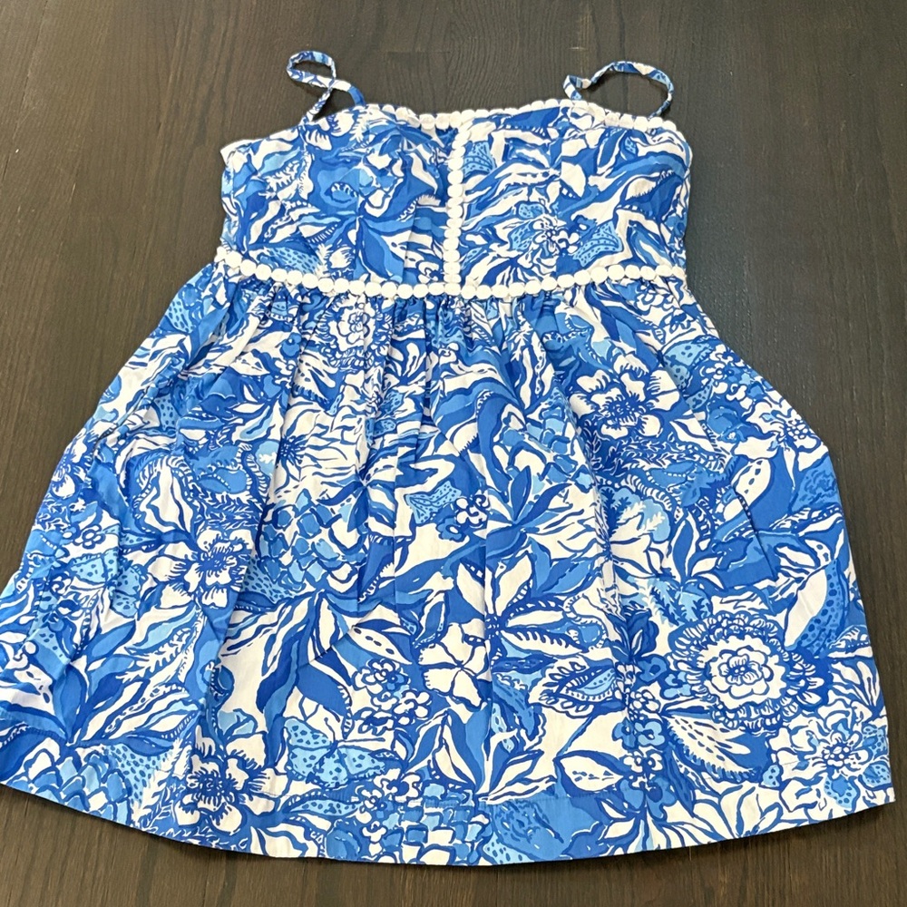 Lilly Pulitzer Blue and White Kids Casual Dress
